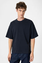 Antioch-Lacivert Crop Fit Erkek T Shirt-T-Shirts-1-Milagron.com