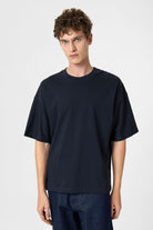 Antioch-Lacivert Crop Fit Erkek T Shirt-T-Shirts-2-Milagron.com