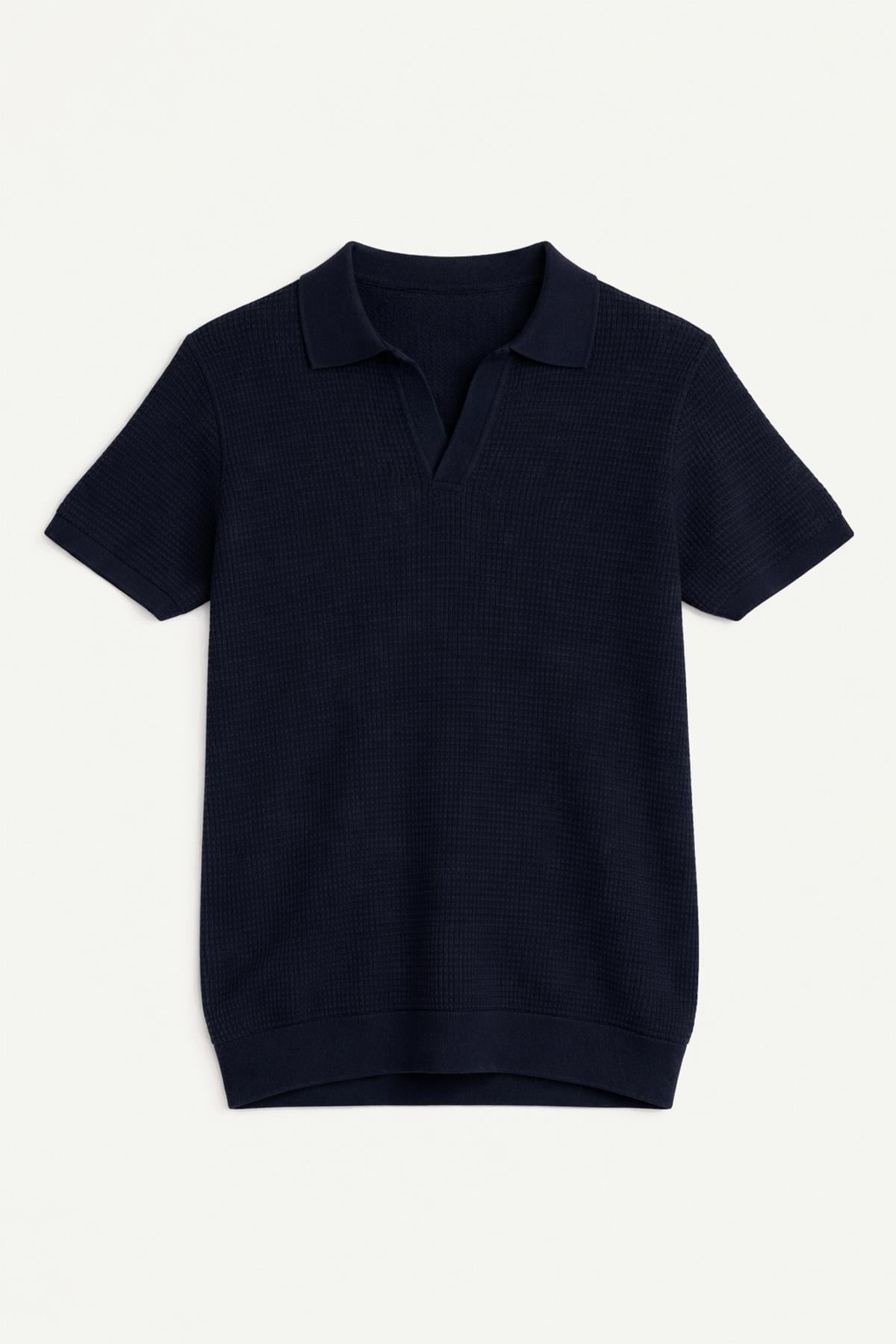 Antioch Lacivert Dokulu Polo Yaka Erkek T-Shirt