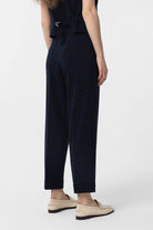 Antioch-Lacivert Duble Paça Pensli Kadın Pantolon-Kumaş Pantolon-4-Milagron.com