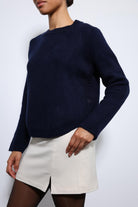 Antioch-Lacivert Düğme Detaylı Triko Kazak-Kazak-4-Milagron.com