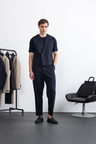 Antioch-Lacivert Erkek Teknik Relax Fit Yelek-Yelek-1-Milagron.com