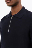 Antioch-Lacivert Fermuarlı Erkek Triko Kazak-Kazak-4-Milagron.com