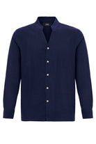 Antioch-Lacivert Hakim Yaka Uzun Kollu Erkek Gömlek-Gömlek-6-Milagron.com