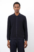 Antioch-Lacivert İnce örgü Triko Erkek Hırka-Hırka-5-Milagron.com