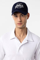 Antioch-Lacivert İşlemeli Erkek Şapka-Şapka-1-Milagron.com