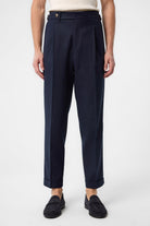 Antioch-Lacivert İtalyan Kesim Yüksek Bel Erkek Pantolon-Kumaş Pantolon-1-Milagron.com