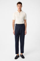 Antioch-Lacivert İtalyan Kesim Yüksek Bel Erkek Pantolon-Kumaş Pantolon-2-Milagron.com