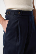 Antioch-Lacivert İtalyan Kesim Yüksek Bel Erkek Pantolon-Kumaş Pantolon-3-Milagron.com