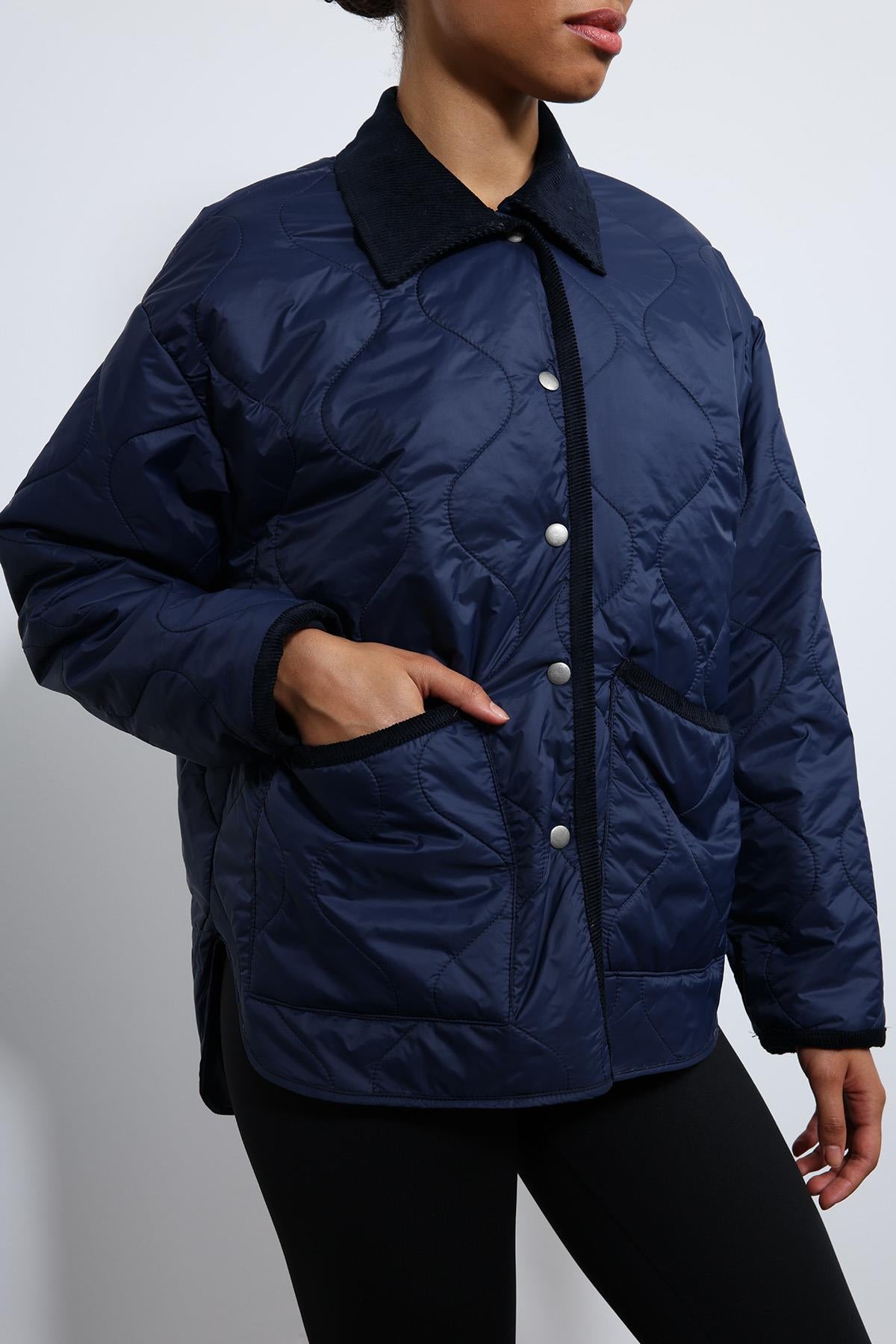 Antioch-Lacivert Kontrast Yaka Desenli Mont-Mont-5-Milagron.com