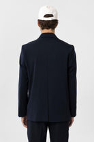 Antioch-Lacivert Kruvaze Kapama Fleto Cepli Erkek Blazer Ceket-Blazer Ceket-5-Milagron.com