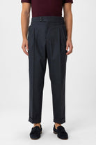 Antioch-Lacivert Kruvaze Kapama İtalyan Kesim Erkek Takım-Takım Elbise-4-Milagron.com