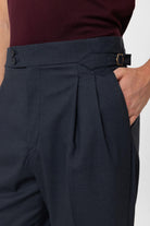 Antioch-Lacivert Kruvaze Kapama İtalyan Kesim Erkek Takım-Takım Elbise-5-Milagron.com