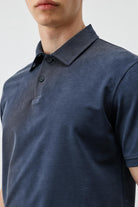 Antioch Lacivert Lyocell Karışımlı Polo Yaka Erkek T-Shirt