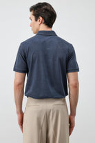 Antioch Lacivert Lyocell Karışımlı Polo Yaka Erkek T-Shirt