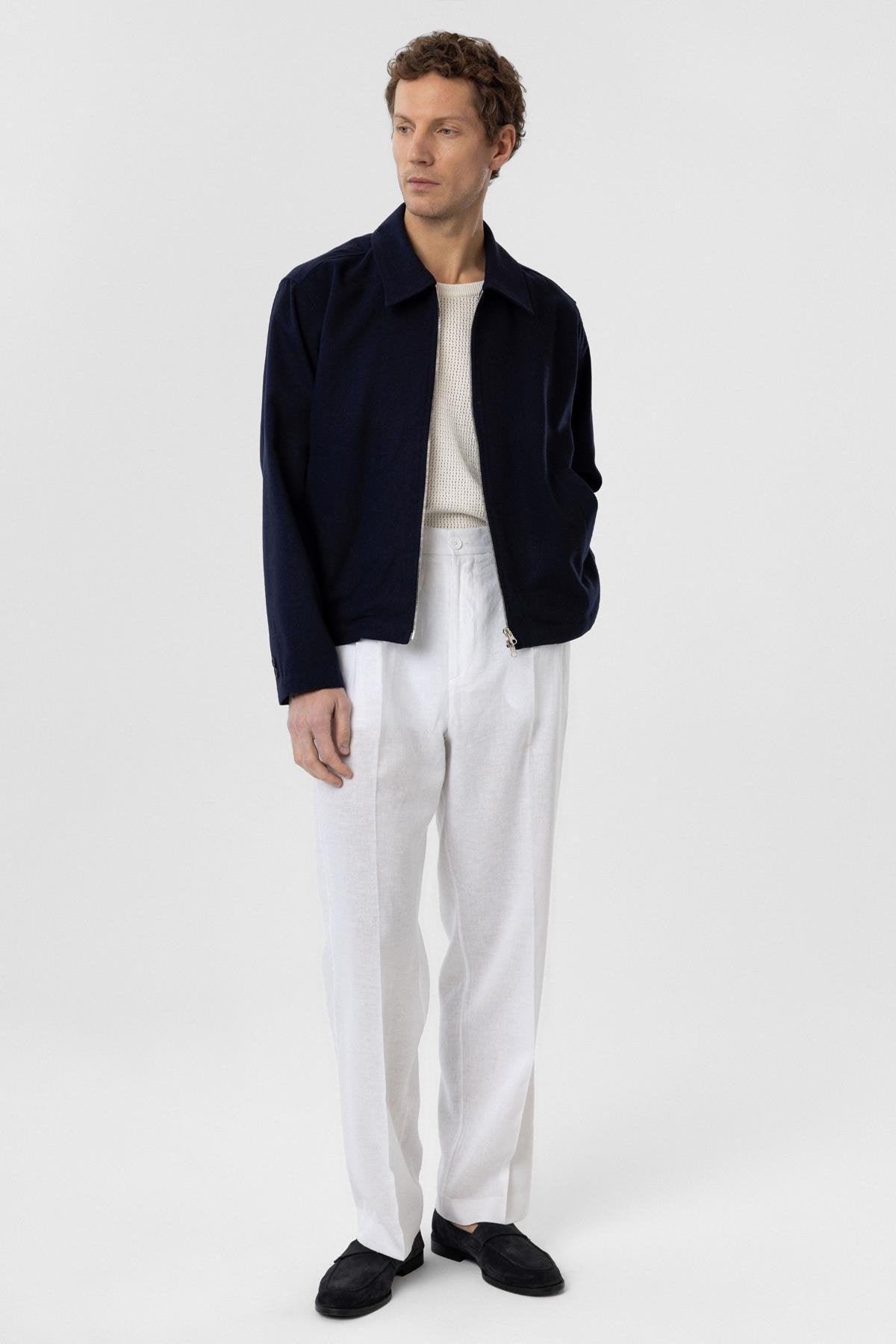 Antioch-Lacivert Mevsimlik Relax Fit Erkek Mont-Mont-2-Milagron.com