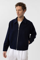 Antioch-Lacivert Mevsimlik Relax Fit Erkek Mont-Mont-3-Milagron.com