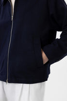 Antioch-Lacivert Mevsimlik Relax Fit Erkek Mont-Mont-4-Milagron.com