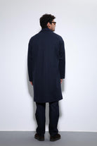 Antioch-Lacivert Oversize Kruvaze Erkek Kaban-Kaban-6-Milagron.com