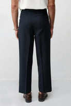 Antioch Lacivert Pileli Relaxed Fit Erkek Pantolon