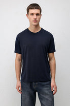 Antioch Lacivert Premium Dokulu Erkek T-Shirt