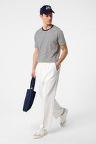 Antioch-Antioch Lacivert Regular Fit çizgili Erkek T Shirt-T-Shirt-1-Milagron.com