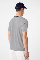 Antioch-Antioch Lacivert Regular Fit çizgili Erkek T Shirt-T-Shirt-3-Milagron.com