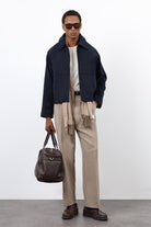 Antioch-Lacivert Regular Fit Dokulu Erkek Mont-Mont-1-Milagron.com