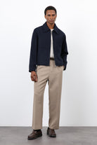 Antioch-Lacivert Regular Fit Dokulu Erkek Mont-Mont-2-Milagron.com