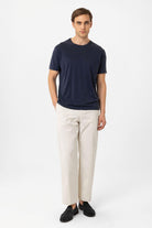 Antioch-Lacivert Regular Fit Modal Teknik Kumaş Erkek T Shirt-T-Shirts-2-Milagron.com