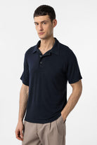 Antioch-Lacivert Regular Fit Polo Yaka Erkek T Shirt-T-Shirts-1-Milagron.com