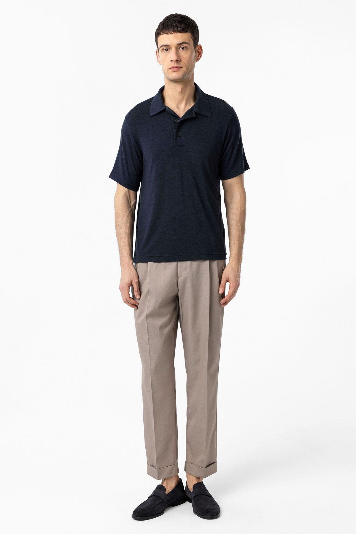 Antioch-Lacivert Regular Fit Polo Yaka Erkek T Shirt-T-Shirts-3-Milagron.com