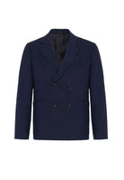 Antioch-Lacivert Relax Fit Keten Karışımlı Erkek Blazer Ceket-Blazer Ceket-5-Milagron.com