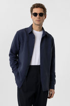 Antioch-Lacivert Relax Fit Modal Kumaş Erkek Gömlek-Gömlek-1-Milagron.com