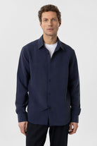 Antioch-Lacivert Relax Fit Modal Kumaş Erkek Gömlek-Gömlek-4-Milagron.com