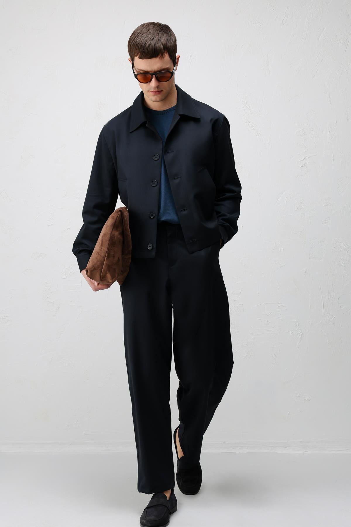Antioch Lacivert Relaxed Fit Baharlık Erkek Mont