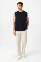 Antioch Lacivert Relaxed Fit Erkek Kolsuz T-Shirt