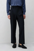 Antioch Lacivert Relaxed Fit Pileli Erkek Pantolon