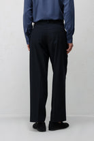Antioch Lacivert Relaxed Fit Pileli Erkek Pantolon
