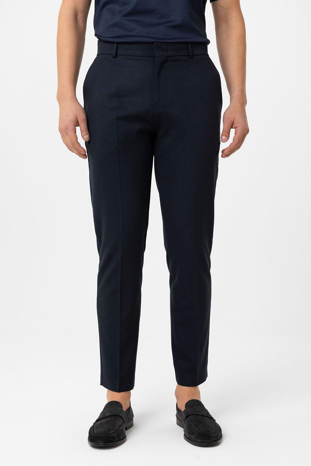 Antioch-Lacivert Slim Fit Comfort Erkek Pantolon-Kumaş Pantolon-1-Milagron.com