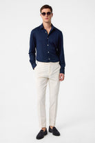 Antioch-Lacivert Slim Fit Erkek Gömlek-Gömlek-8-Milagron.com