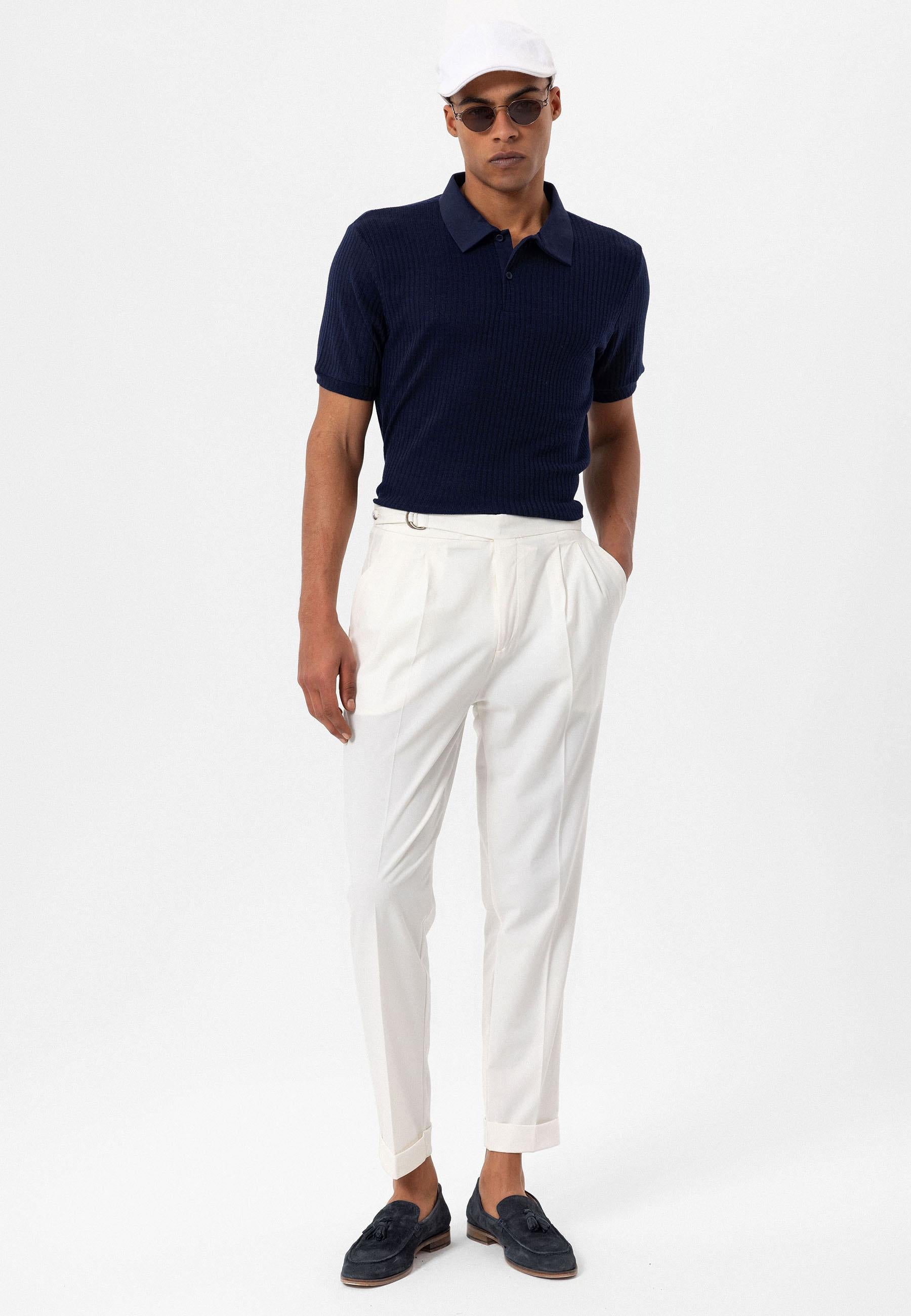 Antioch-Lacivert Slim Fit Polo Yaka Erkek T Shirt-T-Shirts-2-Milagron.com