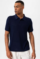 Antioch-Lacivert Slim Fit Polo Yaka Erkek T Shirt-T-Shirts-4-Milagron.com