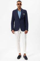 Antioch-Lacivert Torba Cepli Astarsız Erkek Blazer Ceket-Ceket-3-Milagron.com
