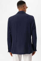 Antioch-Lacivert Torba Cepli Astarsız Erkek Blazer Ceket-Ceket-6-Milagron.com
