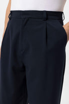 Antioch-Lacivert Yüksek Bel Baggy Erkek Pantolon-Pantolon-5-Milagron.com