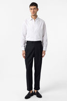 Antioch-Lacivert Yüksek Bel İtalyan Kalıp Pileli Erkek Pantolon-Kumaş Pantolon-2-Milagron.com