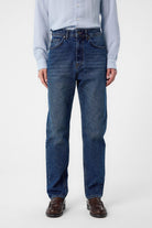 Antioch-Lacivert Yüksek Bel Regular Fit Erkek Kot Pantolon-Kot Pantolon-1-Milagron.com