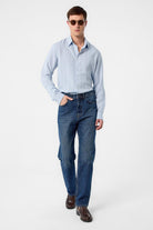 Antioch-Lacivert Yüksek Bel Regular Fit Erkek Kot Pantolon-Kot Pantolon-2-Milagron.com