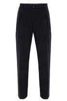 Antioch-Lacivert Yüksek Bel Relax Fit Çizgili Erkek Pantolon-Pantolon-6-Milagron.com